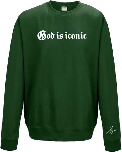 God Is Iconic Crewneck (Bottle Green)